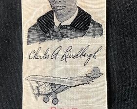Charles A. Lindbergh silk bookmark-part of a lot