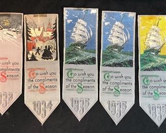 Part of a lot of Holiday Silk Bookmarks