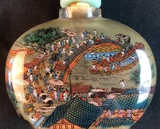 Chinese Reverse painted snuff bottle.
