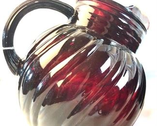 Ruby Red Glass- part of a lot.