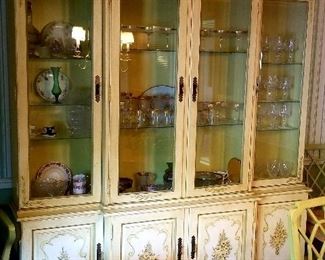Cool hand painted China Hutch