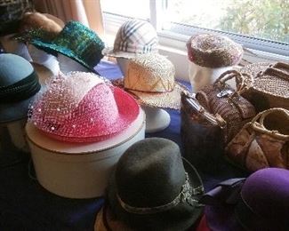 Great assortment of designer hats