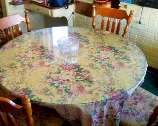 Large round table and 4 chairs