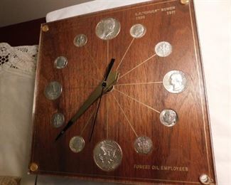 1964 Forest Oil Silver Coinage Clock