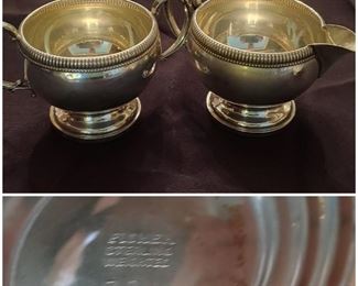 Sterling Weighted Creamer and Sugar