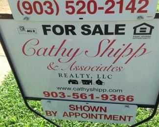 Look for the Cathy Shipp sign  .  .  .