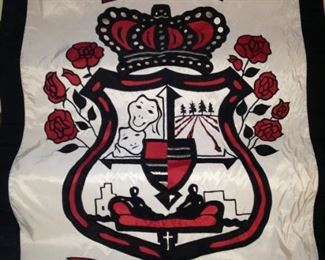 One of two Texas Rose Festival flags