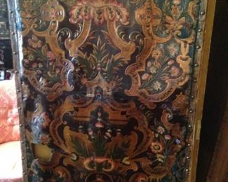 One panel of a 3-panel screen with incredible details (needs repair)