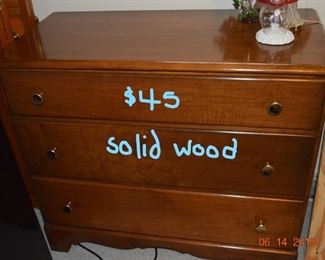 wood 3 drawer dresser