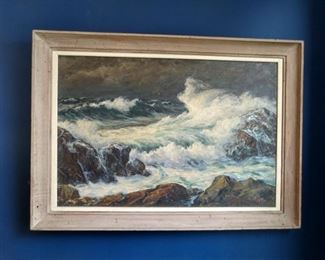 Listed artist oil.