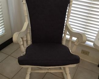 White wood rocker