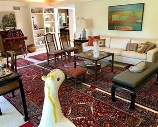 "Beastie" Keeps an Eye on a Beautiful Living Room.