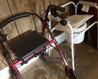 elder health items walker -shower seat etc-