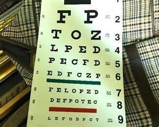 Vintage eye chart