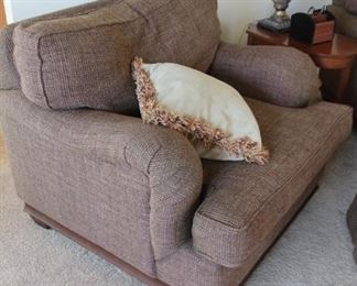 Walter E. Smithe fabric upholstered armchair