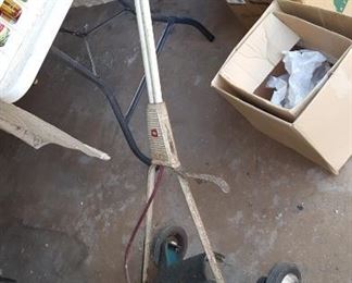 Darling Turquoise Electric Lawn Mower Works Perfect