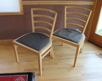 Knoll Studio wood dining table and chairs by Raul de Armas 1991 (as-is, some damage)