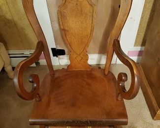 Antique Inlaid Rocker