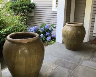 THREE Large Ceramic Pots