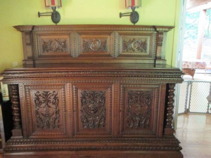 Heavily Carved Sideboard