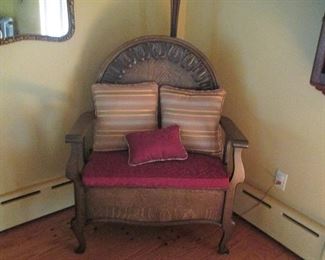 Oak Bench with Storage