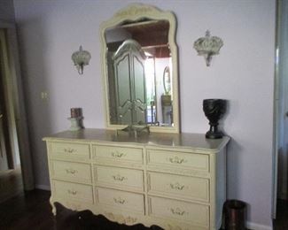 Stanley Bureau with Mirror, French Country