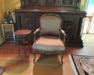 Occasional Chair, Antique Small Table
