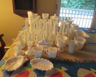 Collection of Milk (White) Glass