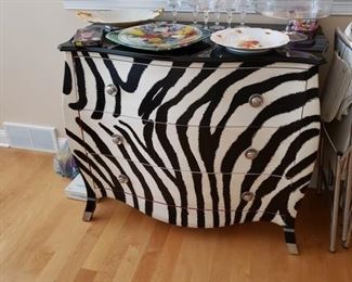 Zebra Print Chest of Drawers by Excursions by Laneventure