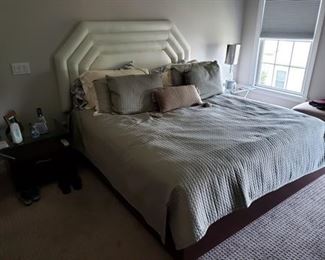 Upholstered Headboard and Bedding