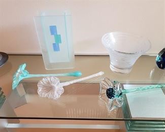 Contemporary Glass Flowers and Vases