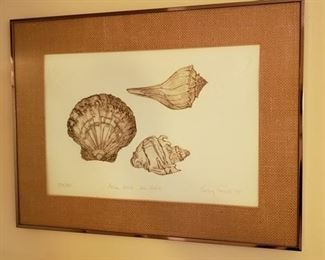 Framed Shell Themed Artwork (signed and numbered)