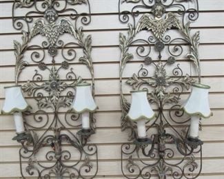 Scroll Metal Electric Sconces