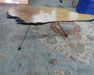 Mid Century Live Edge Coffee Table