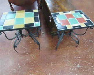 Spanish Tile Top End Tables