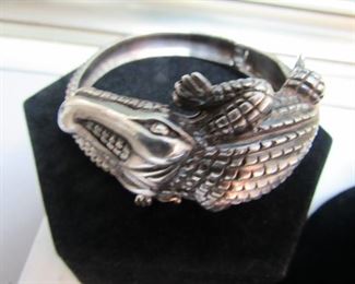 Sterling Silver Alligator Bracelet
