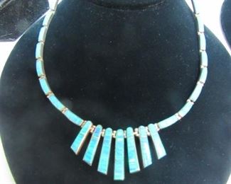 .950 Sterling Silver Mystic Opal Necklac