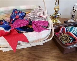 Larger Hair Bows and Various Cheerleading/Sports Medals