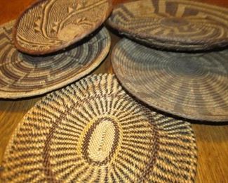 More flat woven baskets