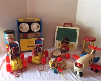 Fisher Price airplane and shoes