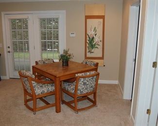 kitchen table and 4 chairs for card playing and games