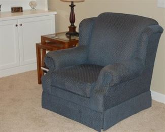 blue lounge chair