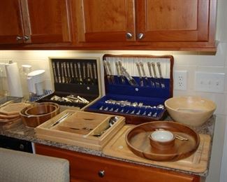 2 sets of silverplate- service for 12-big sets