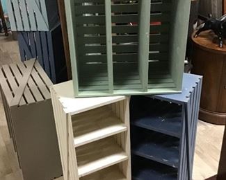 Hand-crafted crates with Chalk Paint finish. Various sizes, previously used to display paint!