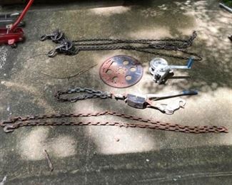Haulmaster Hand Winch, Wilmer Winch, Philadelphia Chain Pully and Chain