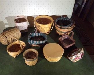 Nine Longaberger Baskets