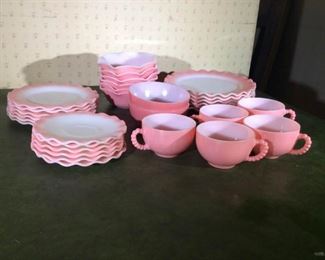 Retro pink dishes