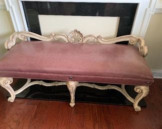 Vintage Bench with Cabriole Legs