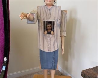 Hand made Wood Sculpture depicting "The Child Within"