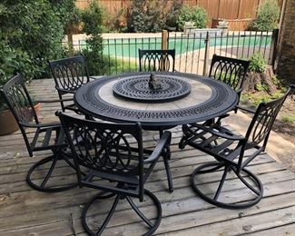 Elegant outdoor dining at its finest! Cushions are included!